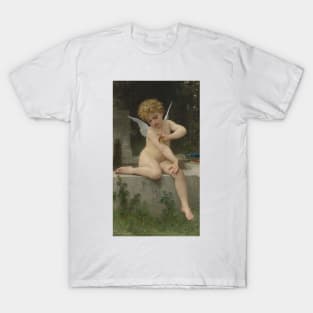 L'amour Au Papillon by William-Adolphe Bouguereau T-Shirt